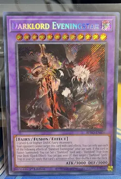 Yugioh! Darklord Eveningstar- Secret Rare - BPRO-EN036- NM - Image 1