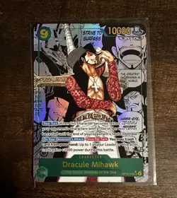Dracule Mihawk Manga Secret Rare Op14-119 One Piece tcg cards english - Image 1