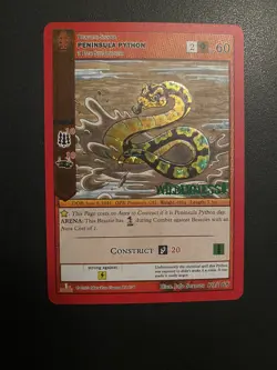 Metazoo Wilderness Spoiler Stamp - Peninsula Python - Reverse Holo Card 69/165 - Image 1