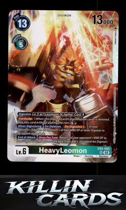 HeavyLeomon EX5-055 SR Digimon Card Game Super Rare Animal Colosseum Card NM - Image 1