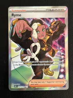 Pokemon TCG Ryme Obsidian Flames Trainer Full Art Card 221/197 - Image 1