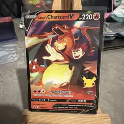 Pokemon TCG - Lance's Charizard v - SWSH133 - Celebrations Black Star Promo - Image 2