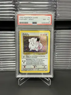 PSA 8 Pokemon 1999 Base Set Unlimited Clefairy Holo 5/102 *NM-MT* - Image 1