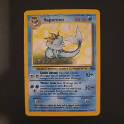 Pokemon Vaporeon Holo Rare Jungle 12/64 EN 1999 WOTC - Image 1