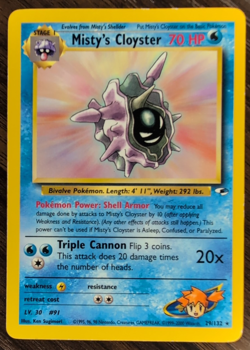 Misty's Cloyster 29/132 - Gym Heroes Unlimited Non-Holo Rare Pokemon TCG - Image 1