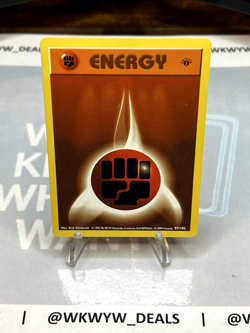 FIGHTING ENERGY 97/102 - 1st Edition SHADOWLESS - Pokemon Base Set - WE COMBINE! - Image 1