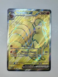 Pokemon Ninetales EX Full Art Ultra Rare Holo 260HP Scarlet & Violet 151 186/165 - Image 1