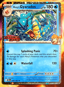 Pokemon Destined Rivals Misty's Gyarados Stamped Promo 49 /182 - Image 1