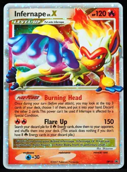 Infernape LV.X #DP10 NM/EX Edge Dent Pokemon Card - Image 1