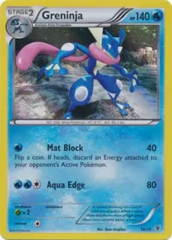 Heavily Played Greninja - 14/39 - Holo Pokemon Kalos Starter Set - Image 1