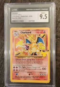 Charizard Pokemon 2021 Celebrations Classic Coll 4/102 Base Set Holo CGC 9.5 - Image 1