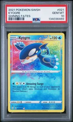 PSA 10 Kyogre #21 Amazing Rare - 2021 Pokemon Shining Fates 021/072 - Image 1