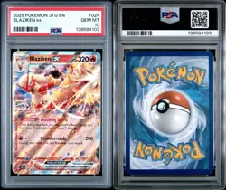 2025 POKEMON JTG EN-JOURNEY TOGETHER #024 BLAZIKEN EX PSA 10 - Image 3