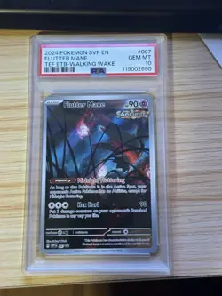 2024 Pokemon SVP #097 Flutter Mane PSA 10 GEM MT ETB Walking Wake Promo - Image 1