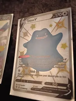 Pokemon TCG Ditto v SV118/SV122 Shining Fates Shiny Vault - Image 1