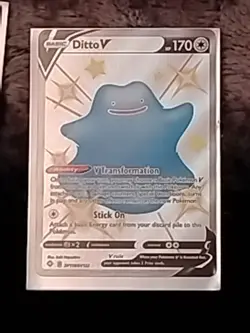 Pokemon TCG Ditto v SV118/SV122 Shining Fates Shiny Vault - Image 2