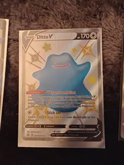 Pokemon TCG Ditto v SV118/SV122 Shining Fates Shiny Vault - Image 3