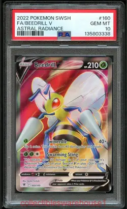 Pokemon Astral Radiance Beedrill V 160 PSA 10 - Image 1