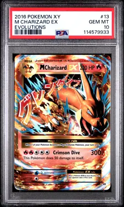 2016 POKEMON XY EVOLUTIONS #13 M CHARIZARD EX PSA 10 - Image 1