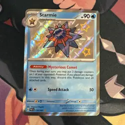 Pokemon TCG Starmie 119/091 Shiny Holo Rare Paldean Fates Baby Shiny - Image 1