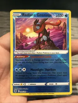 Pokemon TCG Radiant Greninja 046/189 Astral Radiance 2022 Radiant Rare Holo- NM - Image 1