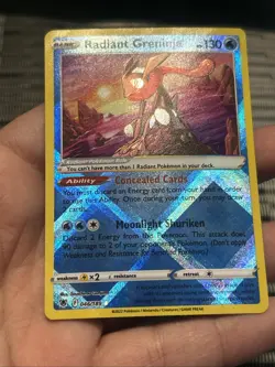 Pokemon TCG Radiant Greninja 046/189 Astral Radiance 2022 Radiant Rare Holo- NM - Image 2