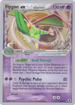 Pokemon Flygon ex δ 92/101 World Championships Dragon Frontiers 2007 LP - Image 1