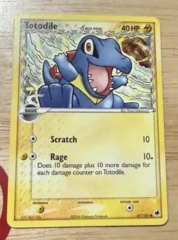 Totodile Delta Species Pokemon Dragon Frontiers 67/101 MP - Image 1