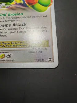 Pokemon TCG Flygon Lv. X World Championship 2009 Singles 105/111 NM - Image 4