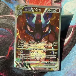 Pokemon TCG Lucario VSTAR SWSH291 Full Art Holo Black Star Promo MISCUT ERROR - Image 1