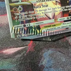 Pokemon TCG Lucario VSTAR SWSH291 Full Art Holo Black Star Promo MISCUT ERROR - Image 3