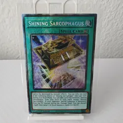 Yugioh Shining Sarcophagus MP25-EN005 2025 Mega-Pack 1st Holo Starlight Rare - Image 1