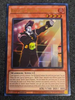 Battlin' Boxer Promoter LD10-EN034 YuGiOh! ULTRA RARE 1st Edition NEAR MINT x1 - Image 1