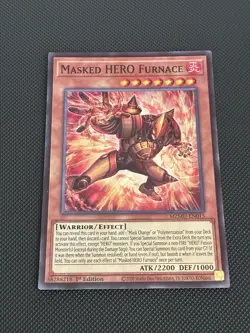 Yugioh Masked HERO Furnace MZMU-EN015 Super Rare 1st Edition NM Maze Of Muertos - Image 1