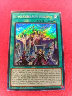 Yu-Gi-Oh! Artmage Academic Arcane Arts Acropolis *SECRET RARE* DUAD-EN054 NM/M - Image 1
