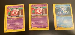 Lot of *3* 2002 Pokemon Aquapolis Cards: #85/HORSEA + #95 a+b/MR. MIME **NM** - Image 1
