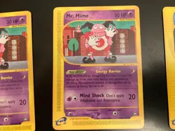 Lot of *3* 2002 Pokemon Aquapolis Cards: #85/HORSEA + #95 a+b/MR. MIME **NM** - Image 3