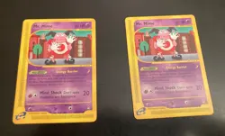 Lot of *2* 2002 Pokemon Aquapolis Cards: #95 a + 95 b/MR. MIME **NM** - Image 1