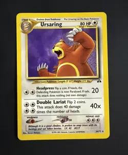 Ursaring 34/75 Neo Discovery Rare Pokemon Card - Image 1