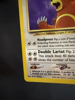 Ursaring 34/75 Neo Discovery Rare Pokemon Card - Image 3