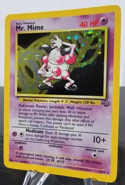 Pokemon Card Mr. Mime Holographic 1999 Jungle Set No. 6/64 NM WoTC - Image 3