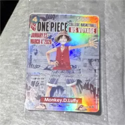 Bandai Namco One Piece CCG Monkey D. Luffy Promo Full Art Holo US VOYAGE Card - Image 1