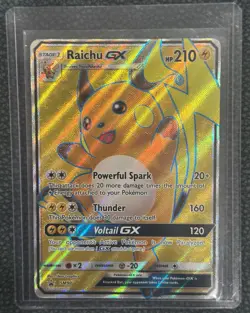 Raichu GX SM90 Black Star Promo Full Art Holo Sun & Moon Pokemon Card 2017 NM - Image 1