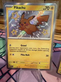 Pokemon TCG Pikachu Raichu PAF 131/091 019/091 Lot 2 Cards English Holo - Image 1
