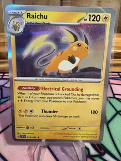 Pokemon TCG Pikachu Raichu PAF 131/091 019/091 Lot 2 Cards English Holo - Image 3