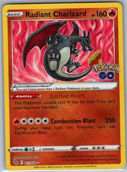 Radiant Charizard 011/078 Pokemon GO - Pokemon Card - NM - Image 1