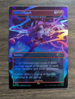 MTG Miku's Spark - Chandra's Ignition Rainbow Foil from Miku Secret Lair Drop NM - Image 1