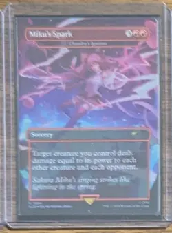MTG Miku's Spark - Chandra's Ignition Rainbow Foil from Miku Secret Lair Drop NM - Image 2