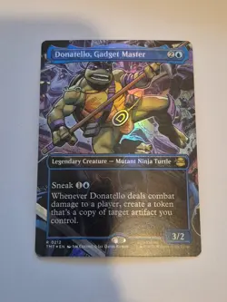 1x Donatello, Gadget Master (Borderless FOIL) MTG: Teenage Mutant TMNT 212 NM x1 - Image 1