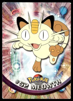 Pokemon Cards Meowth #52 Topps Trading Cards Series 1 MP *1 - Image 1